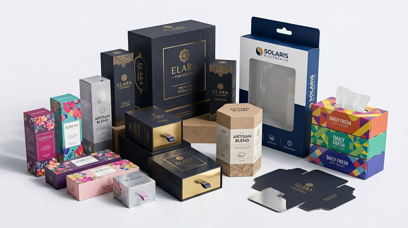 Custom packaging and retail boxes